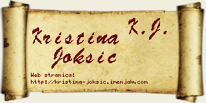 Kristina Joksić vizit kartica